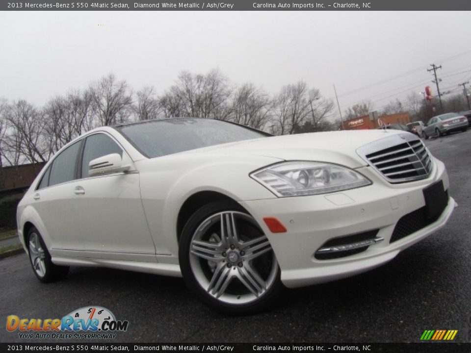 2013 Mercedes-Benz S 550 4Matic Sedan Diamond White Metallic / Ash/Grey Photo #1