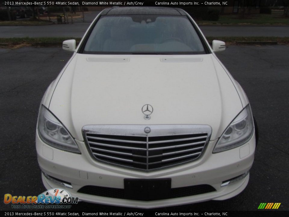 2013 Mercedes-Benz S 550 4Matic Sedan Diamond White Metallic / Ash/Grey Photo #5