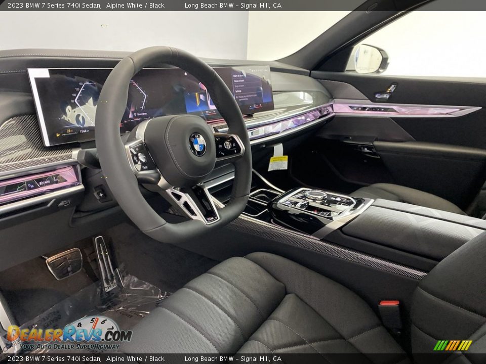 Black Interior - 2023 BMW 7 Series 740i Sedan Photo #11