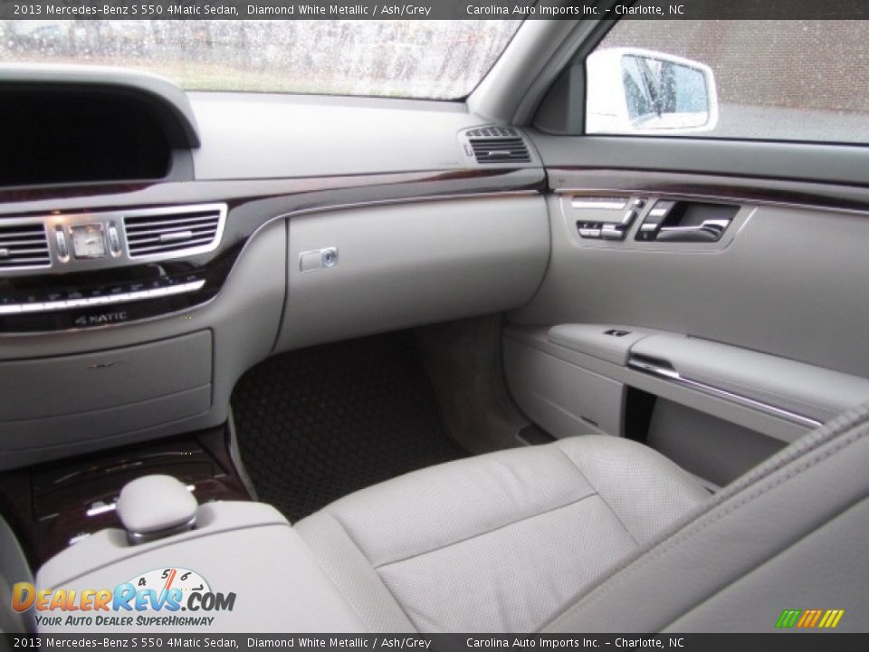 2013 Mercedes-Benz S 550 4Matic Sedan Diamond White Metallic / Ash/Grey Photo #14