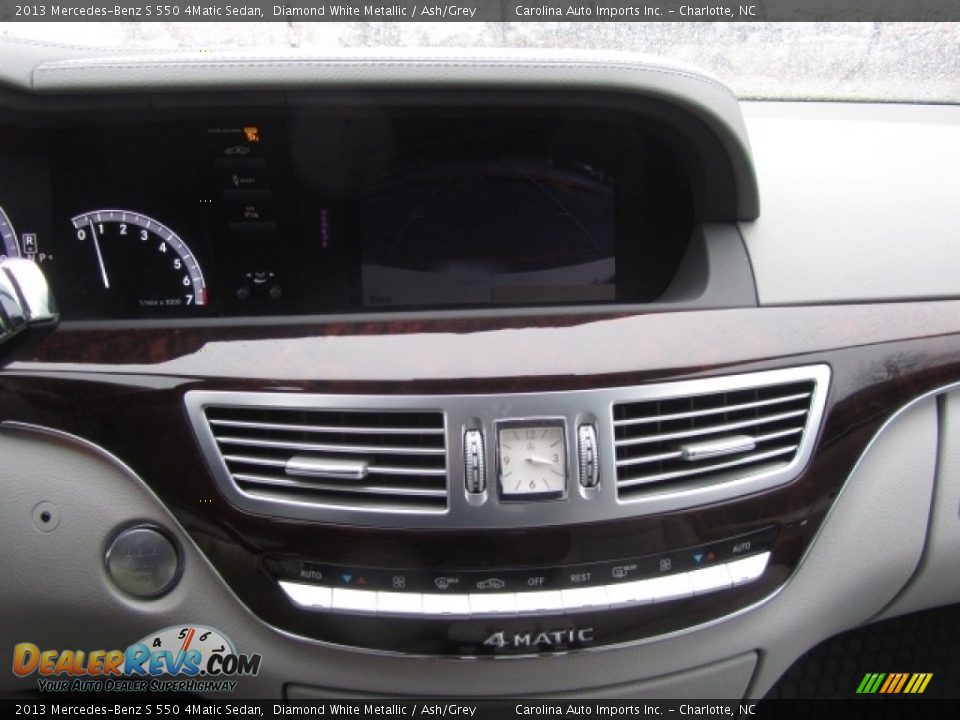 2013 Mercedes-Benz S 550 4Matic Sedan Diamond White Metallic / Ash/Grey Photo #15