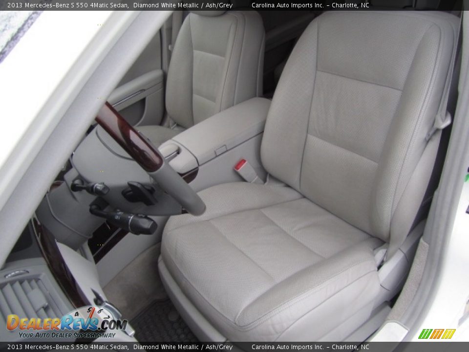 2013 Mercedes-Benz S 550 4Matic Sedan Diamond White Metallic / Ash/Grey Photo #18