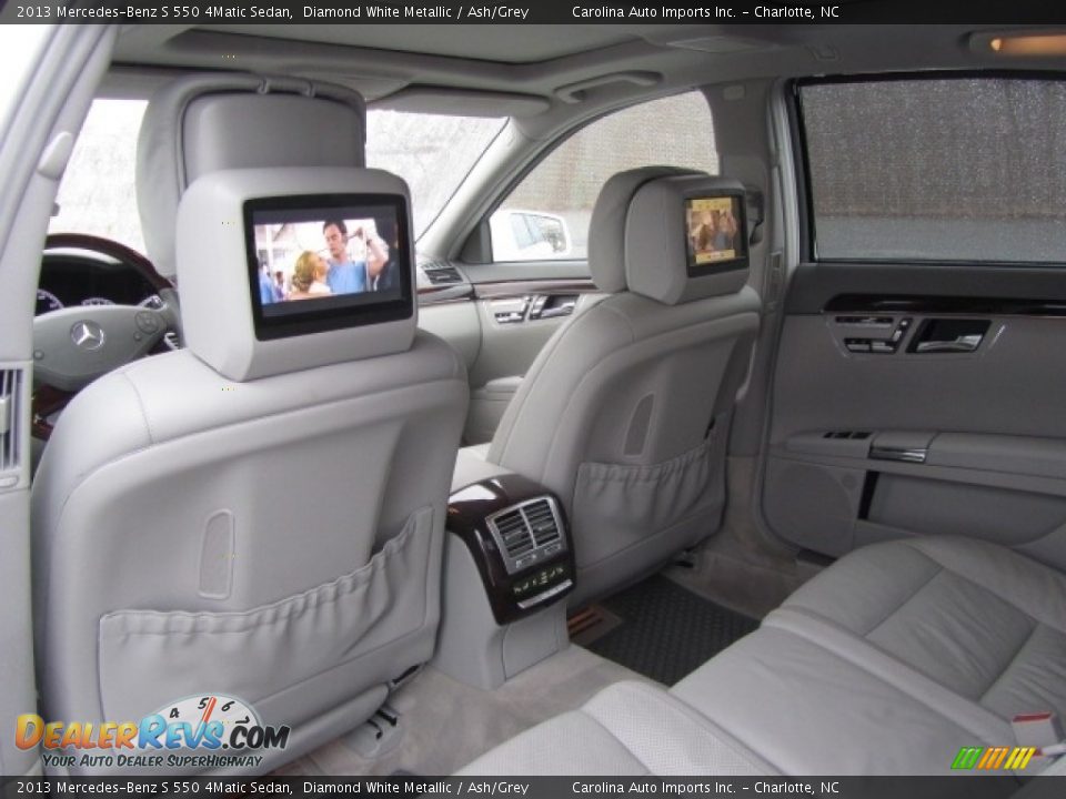 2013 Mercedes-Benz S 550 4Matic Sedan Diamond White Metallic / Ash/Grey Photo #19