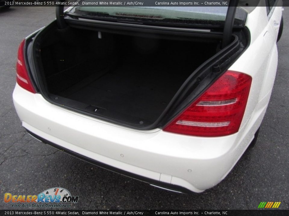 2013 Mercedes-Benz S 550 4Matic Sedan Diamond White Metallic / Ash/Grey Photo #20