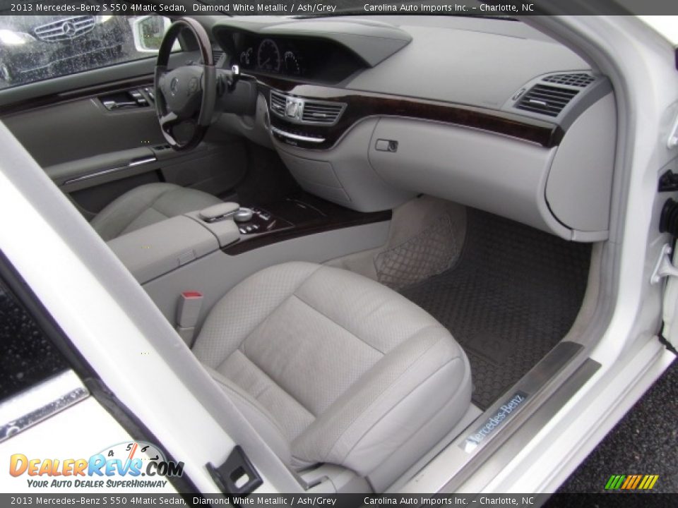 2013 Mercedes-Benz S 550 4Matic Sedan Diamond White Metallic / Ash/Grey Photo #21