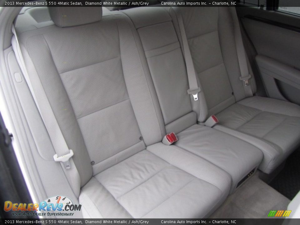 2013 Mercedes-Benz S 550 4Matic Sedan Diamond White Metallic / Ash/Grey Photo #24