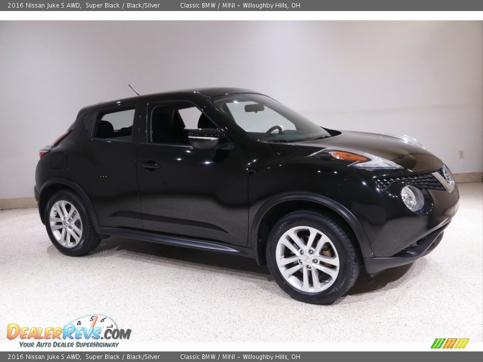 2016 Nissan Juke S AWD Super Black / Black/Silver Photo #1