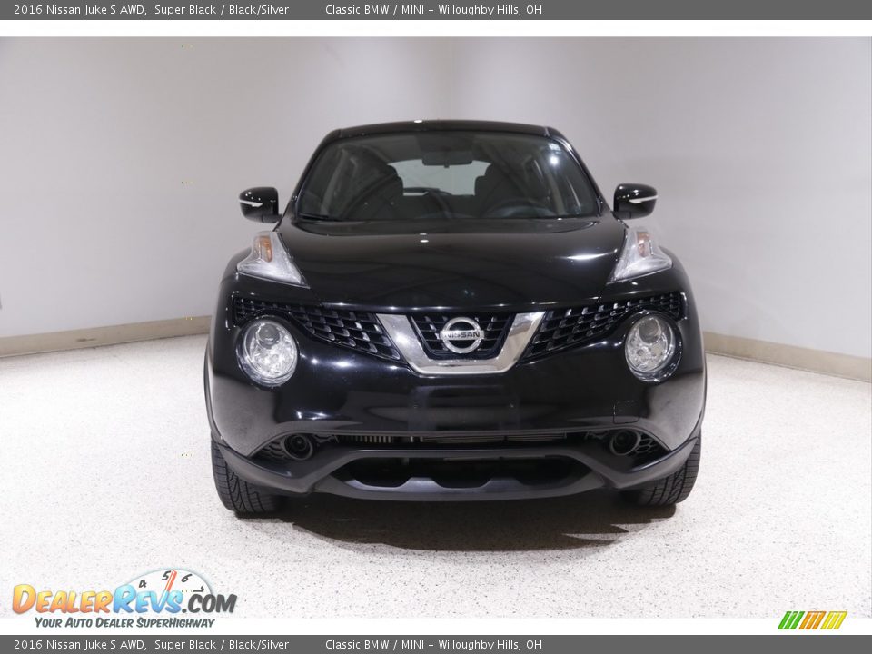 2016 Nissan Juke S AWD Super Black / Black/Silver Photo #2