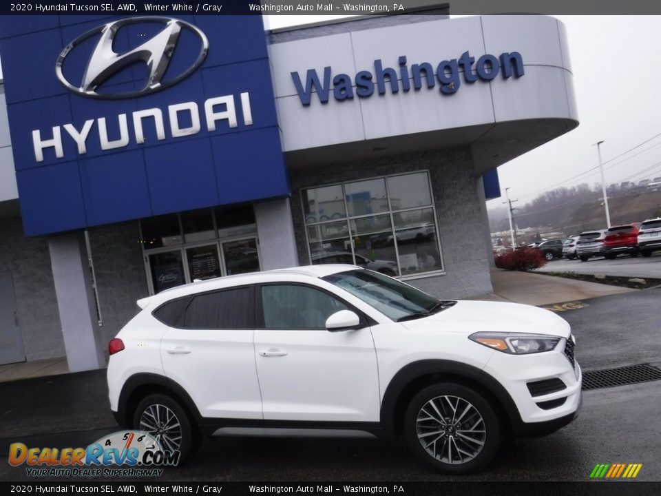 2020 Hyundai Tucson SEL AWD Winter White / Gray Photo #2