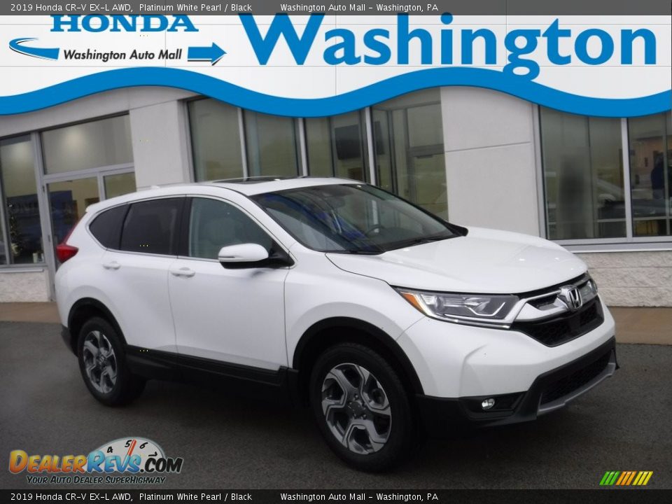 2019 Honda CR-V EX-L AWD Platinum White Pearl / Black Photo #1