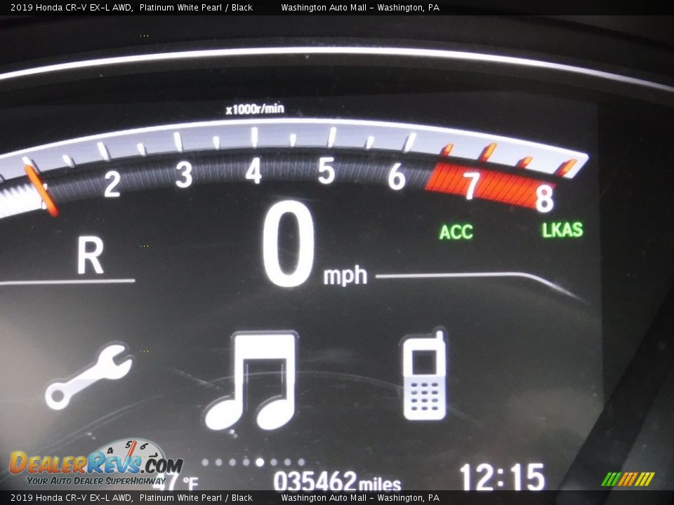 2019 Honda CR-V EX-L AWD Platinum White Pearl / Black Photo #35
