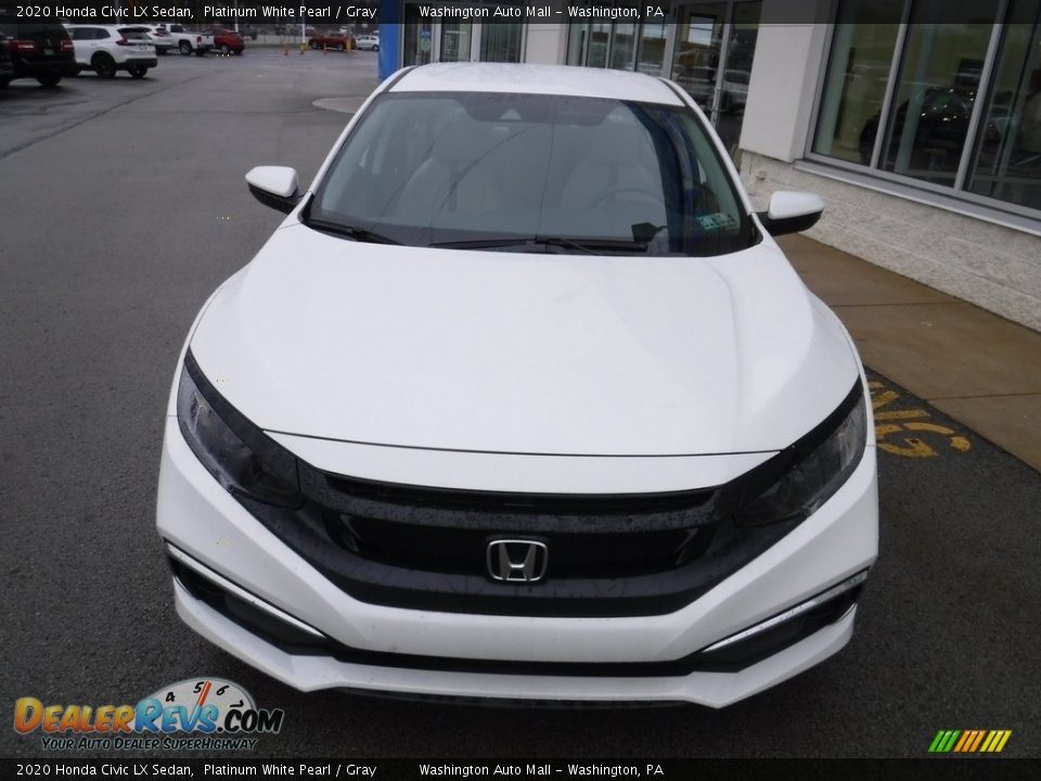 2020 Honda Civic LX Sedan Platinum White Pearl / Gray Photo #3