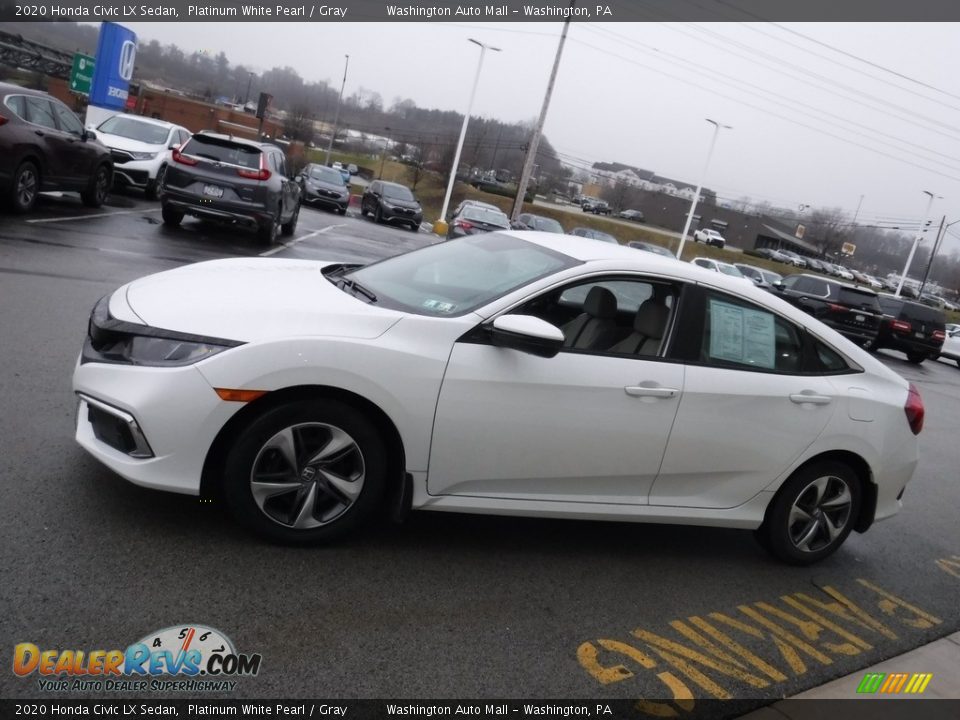 2020 Honda Civic LX Sedan Platinum White Pearl / Gray Photo #5