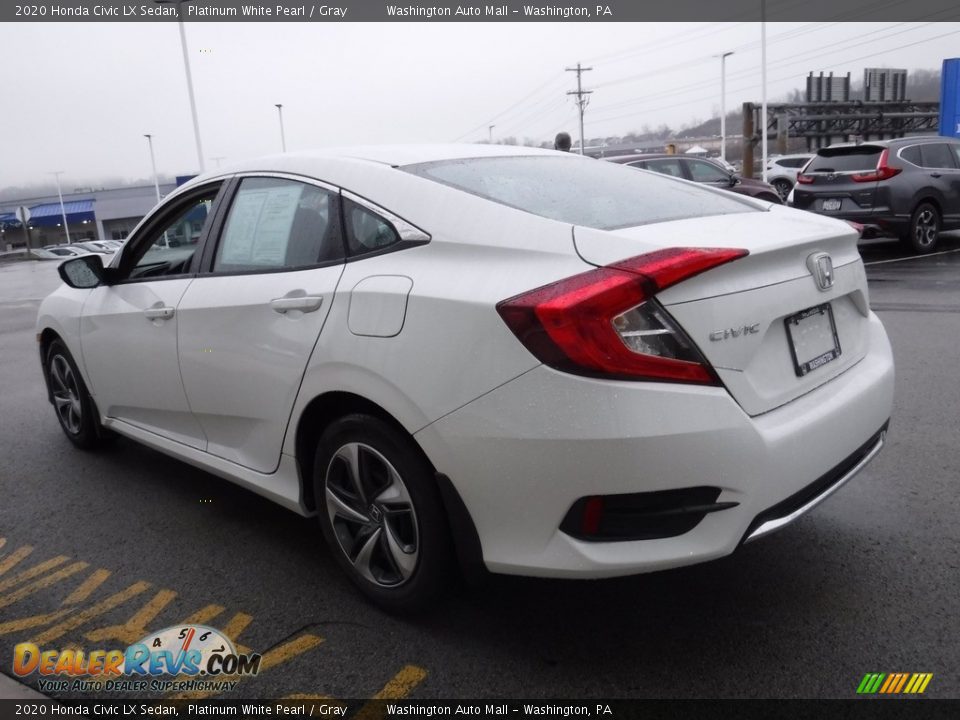 2020 Honda Civic LX Sedan Platinum White Pearl / Gray Photo #7