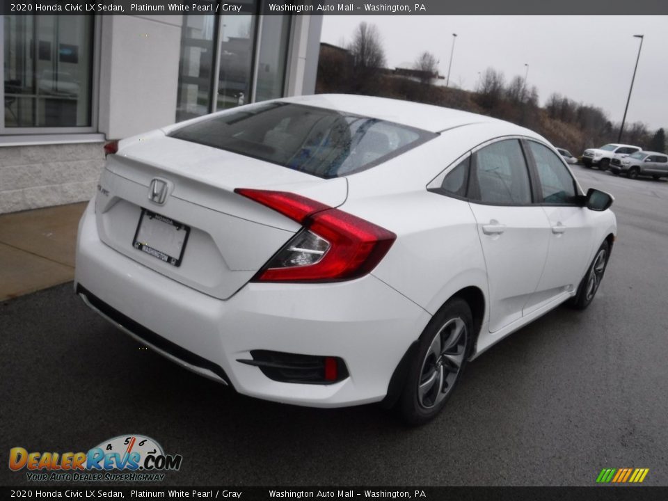 2020 Honda Civic LX Sedan Platinum White Pearl / Gray Photo #9