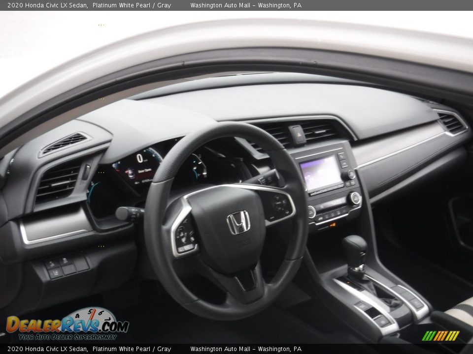 2020 Honda Civic LX Sedan Platinum White Pearl / Gray Photo #10