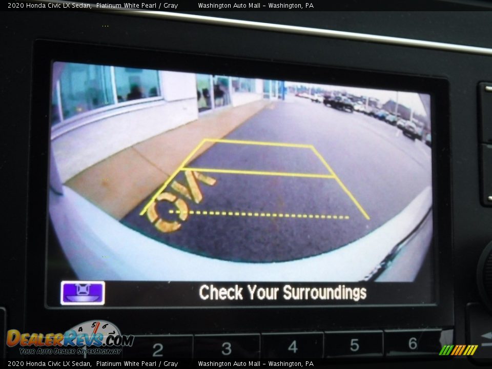 2020 Honda Civic LX Sedan Platinum White Pearl / Gray Photo #15
