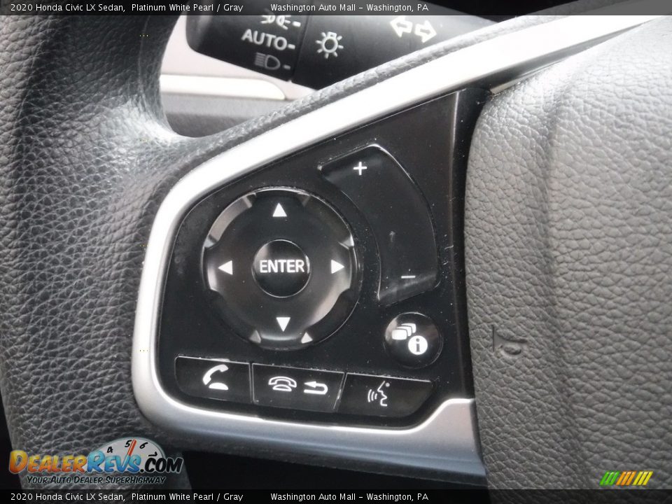 2020 Honda Civic LX Sedan Platinum White Pearl / Gray Photo #18