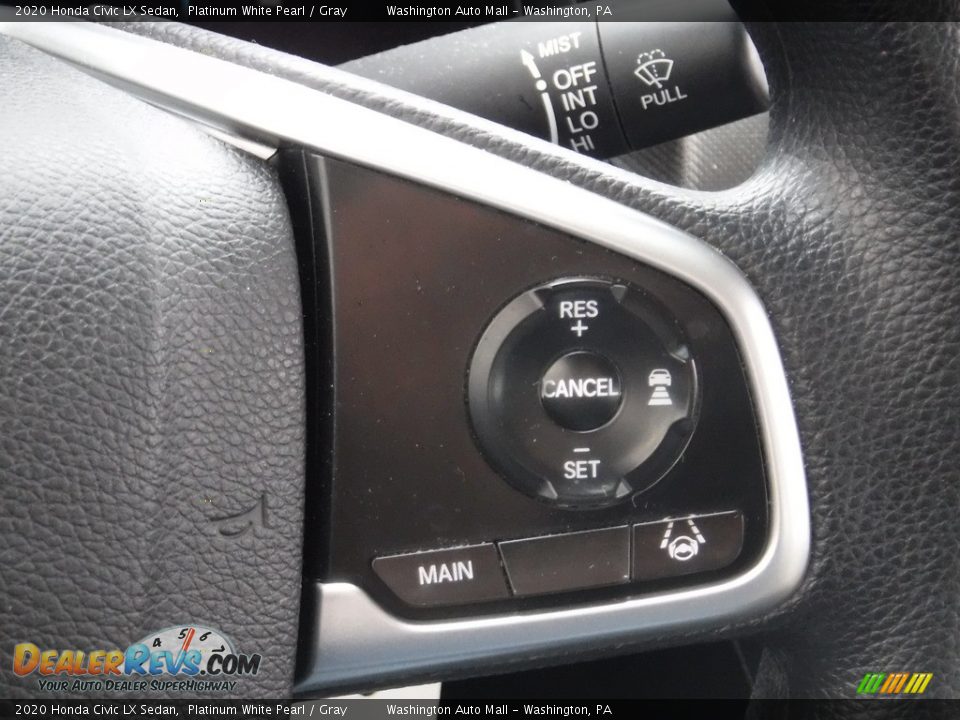 2020 Honda Civic LX Sedan Platinum White Pearl / Gray Photo #19