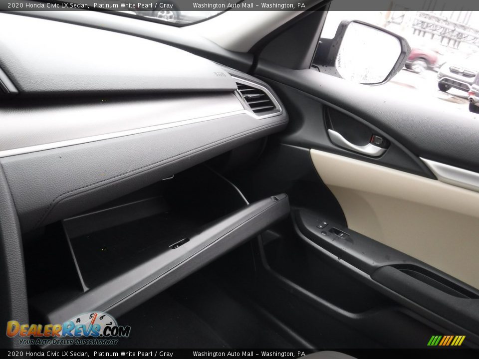 2020 Honda Civic LX Sedan Platinum White Pearl / Gray Photo #21