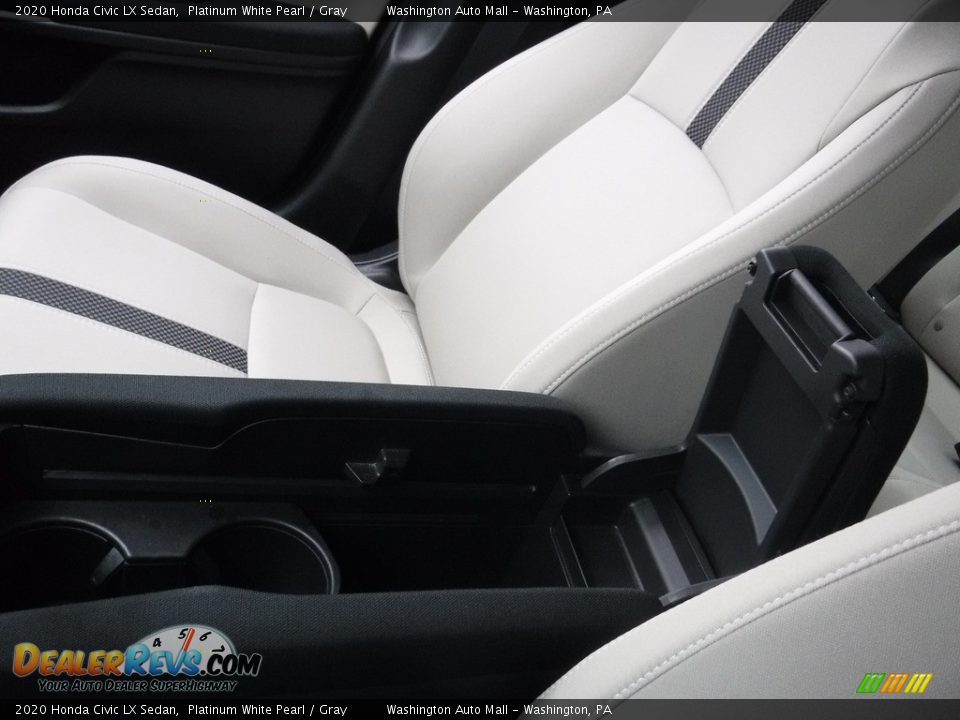 2020 Honda Civic LX Sedan Platinum White Pearl / Gray Photo #22