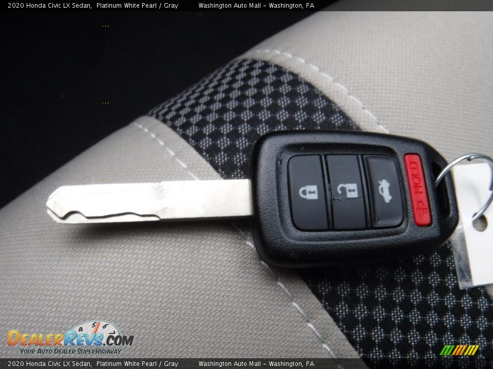 2020 Honda Civic LX Sedan Platinum White Pearl / Gray Photo #25