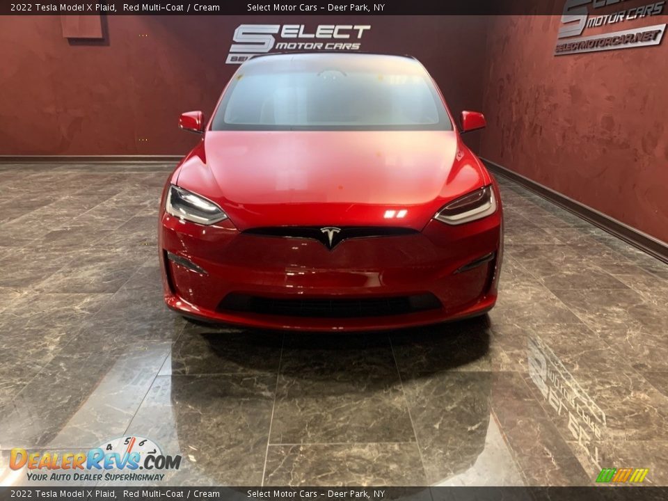 2022 Tesla Model X Plaid Red Multi-Coat / Cream Photo #3
