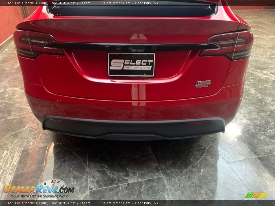 2022 Tesla Model X Plaid Red Multi-Coat / Cream Photo #8