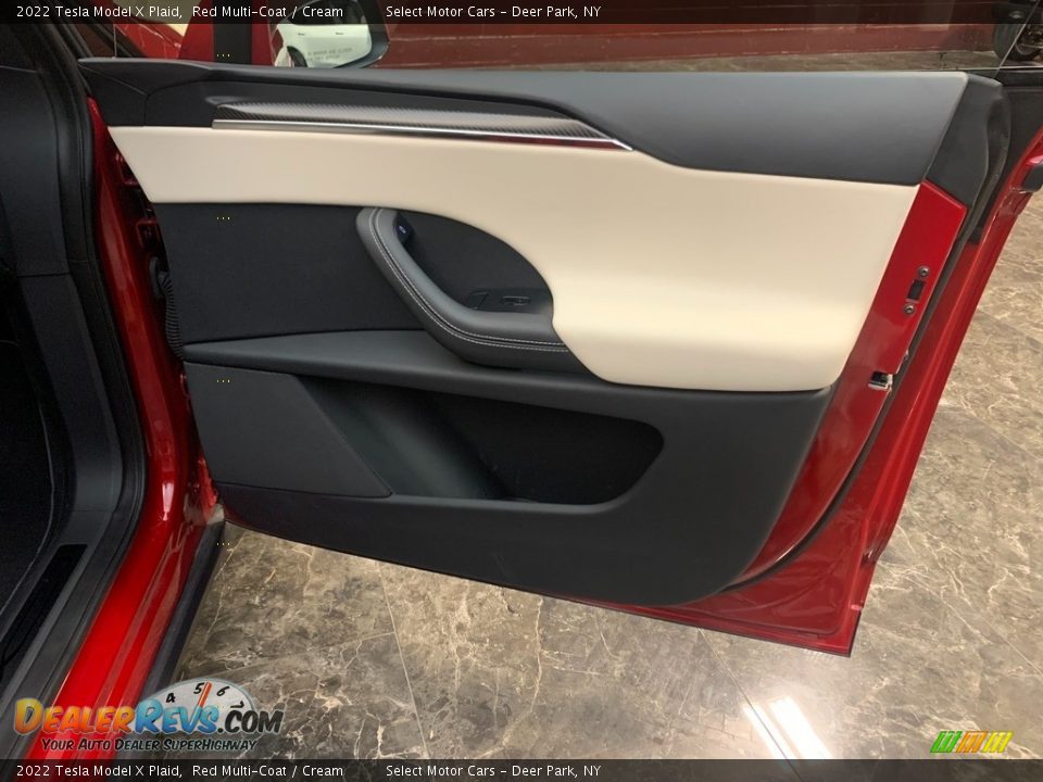 2022 Tesla Model X Plaid Red Multi-Coat / Cream Photo #18