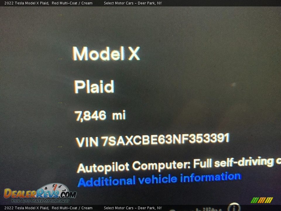 2022 Tesla Model X Plaid Red Multi-Coat / Cream Photo #19