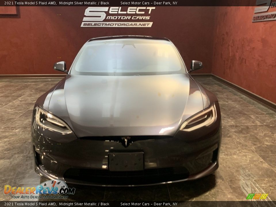 2021 Tesla Model S Plaid AWD Midnight Silver Metallic / Black Photo #2