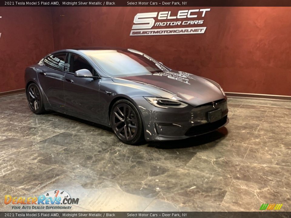 Midnight Silver Metallic 2021 Tesla Model S Plaid AWD Photo #3