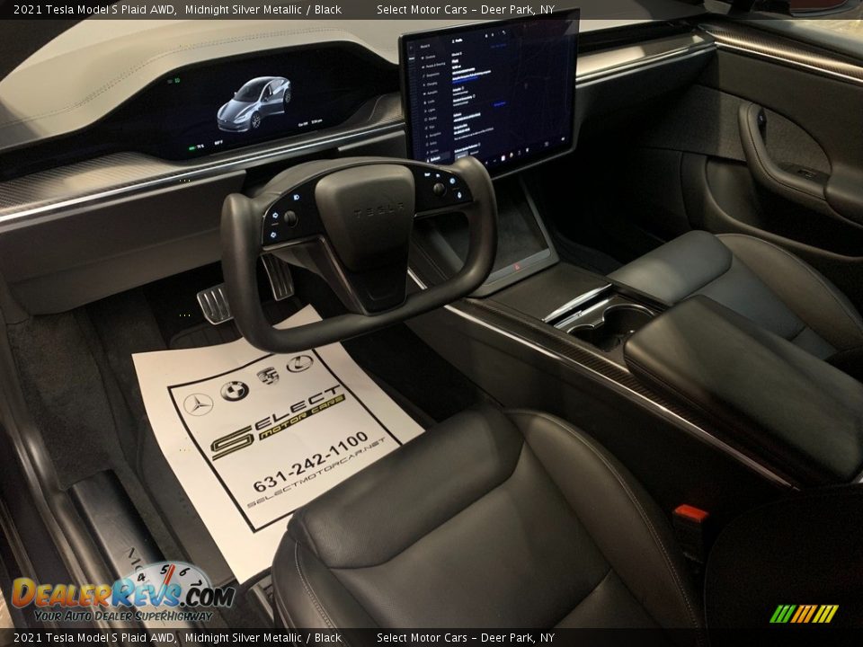 Black Interior - 2021 Tesla Model S Plaid AWD Photo #8
