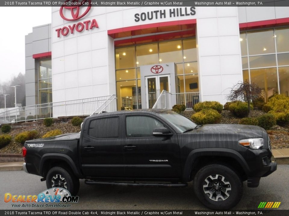 2018 Toyota Tacoma TRD Off Road Double Cab 4x4 Midnight Black Metallic / Graphite w/Gun Metal Photo #2