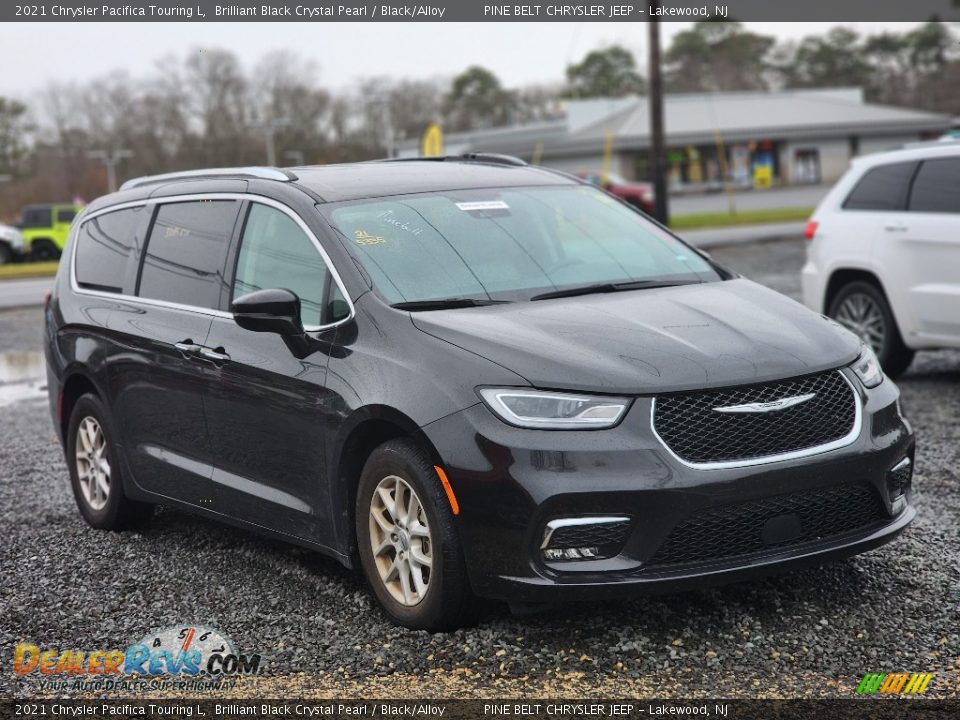 2021 Chrysler Pacifica Touring L Brilliant Black Crystal Pearl / Black/Alloy Photo #3