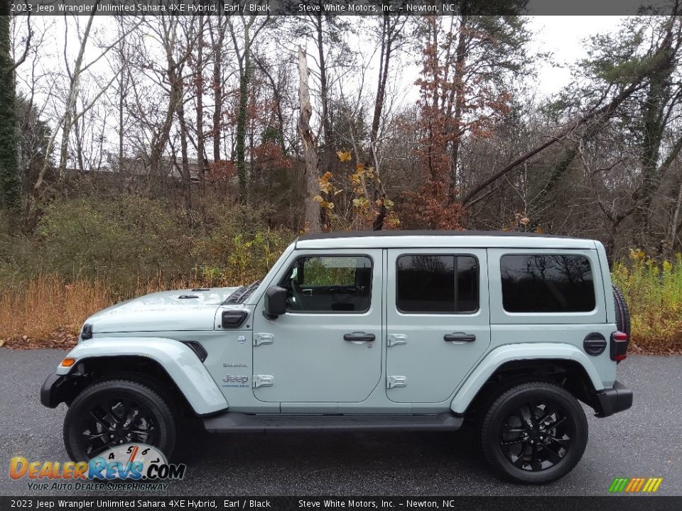 2023 Jeep Wrangler Unlimited Sahara 4XE Hybrid Earl / Black Photo #1