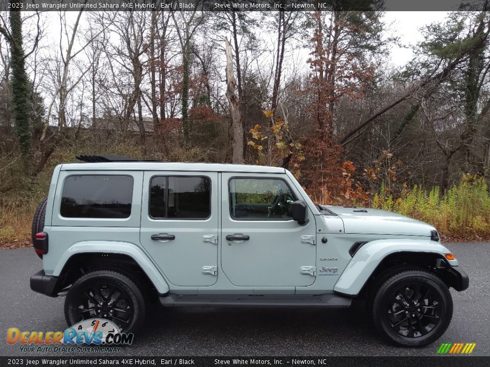 2023 Jeep Wrangler Unlimited Sahara 4XE Hybrid Earl / Black Photo #5