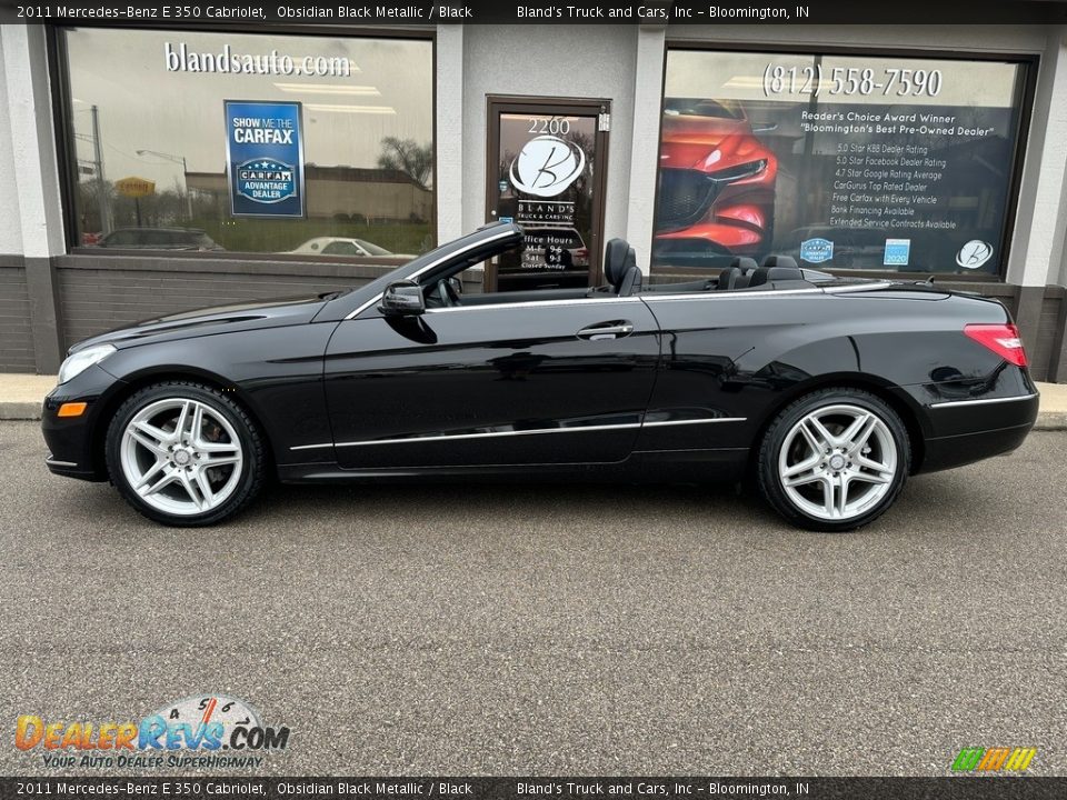 2011 Mercedes-Benz E 350 Cabriolet Obsidian Black Metallic / Black Photo #1