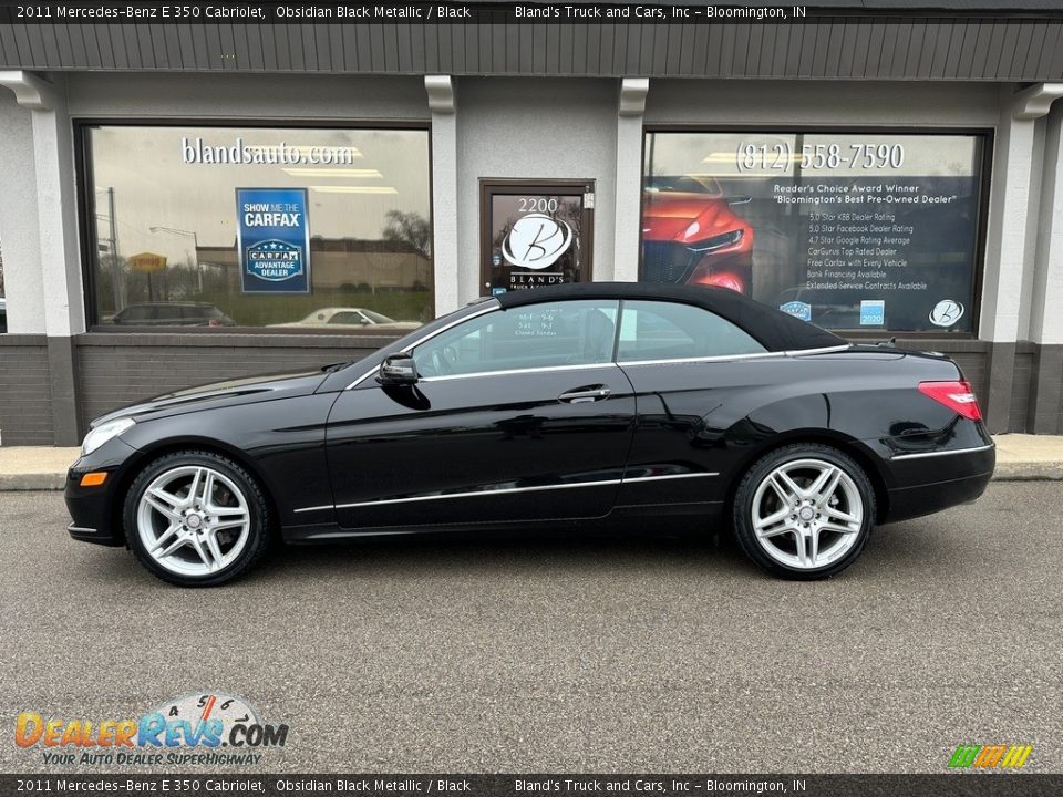 2011 Mercedes-Benz E 350 Cabriolet Obsidian Black Metallic / Black Photo #2