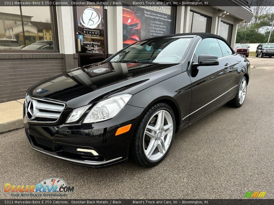 2011 Mercedes-Benz E 350 Cabriolet Obsidian Black Metallic / Black Photo #3