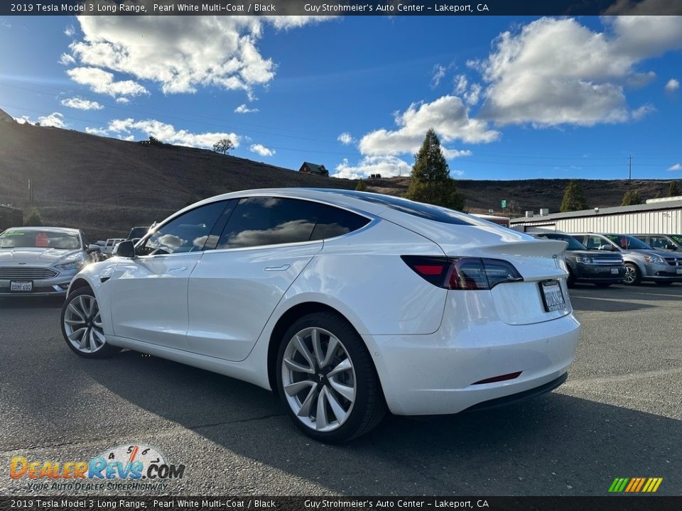 2019 Tesla Model 3 Long Range Pearl White Multi-Coat / Black Photo #5