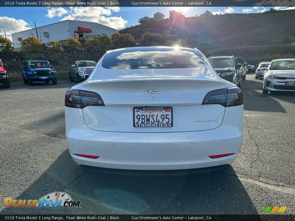 2019 Tesla Model 3 Long Range Pearl White Multi-Coat / Black Photo #6