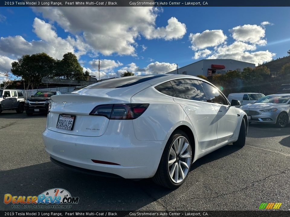 2019 Tesla Model 3 Long Range Pearl White Multi-Coat / Black Photo #7