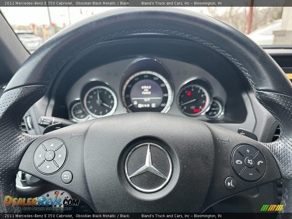 2011 Mercedes-Benz E 350 Cabriolet Obsidian Black Metallic / Black Photo #14