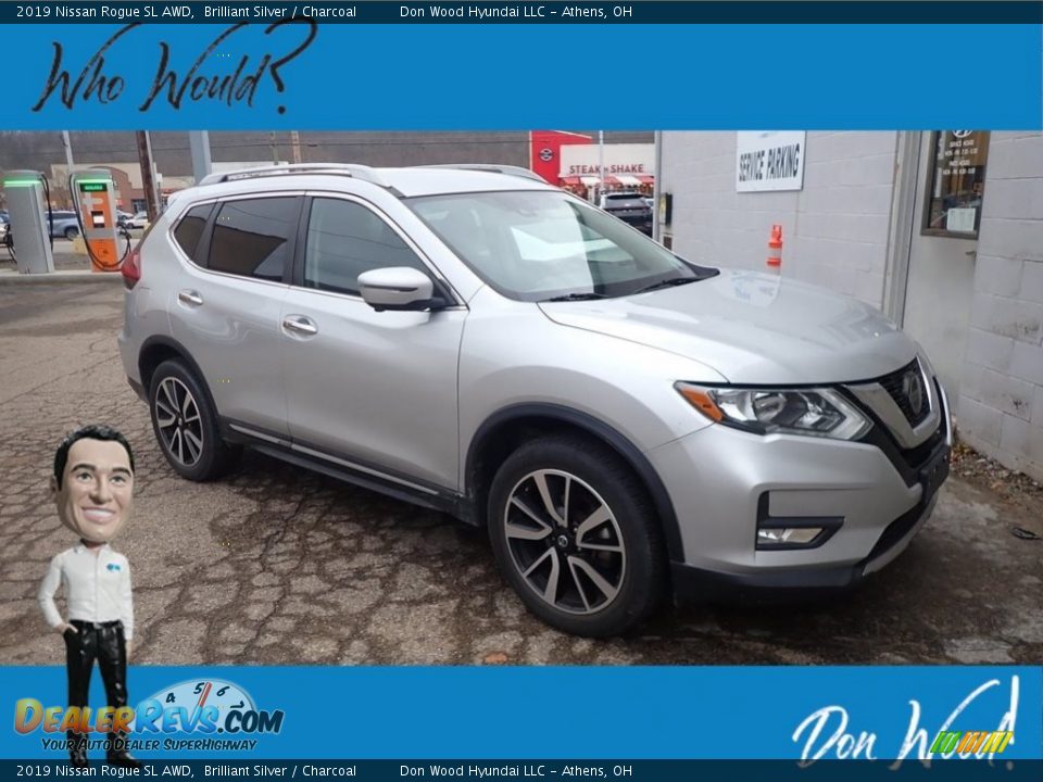 2019 Nissan Rogue SL AWD Brilliant Silver / Charcoal Photo #1