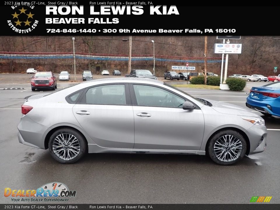 2023 Kia Forte GT-Line Steel Gray / Black Photo #1