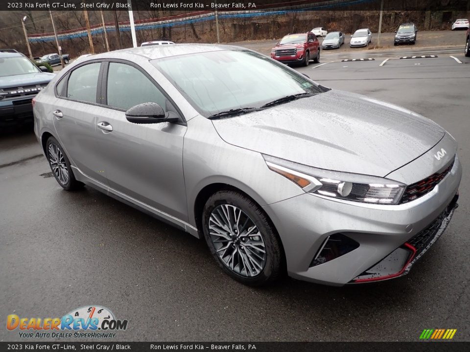 2023 Kia Forte GT-Line Steel Gray / Black Photo #2