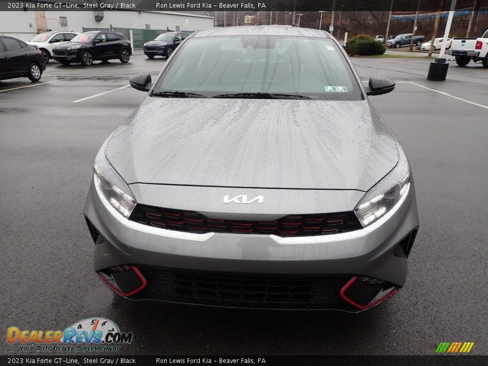 2023 Kia Forte GT-Line Steel Gray / Black Photo #3