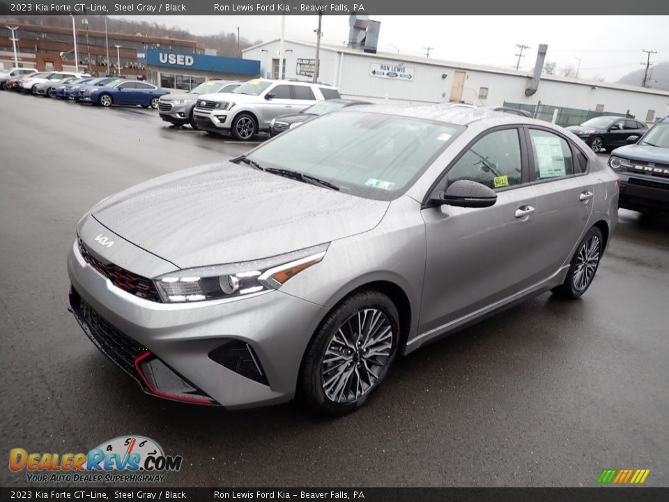 2023 Kia Forte GT-Line Steel Gray / Black Photo #4