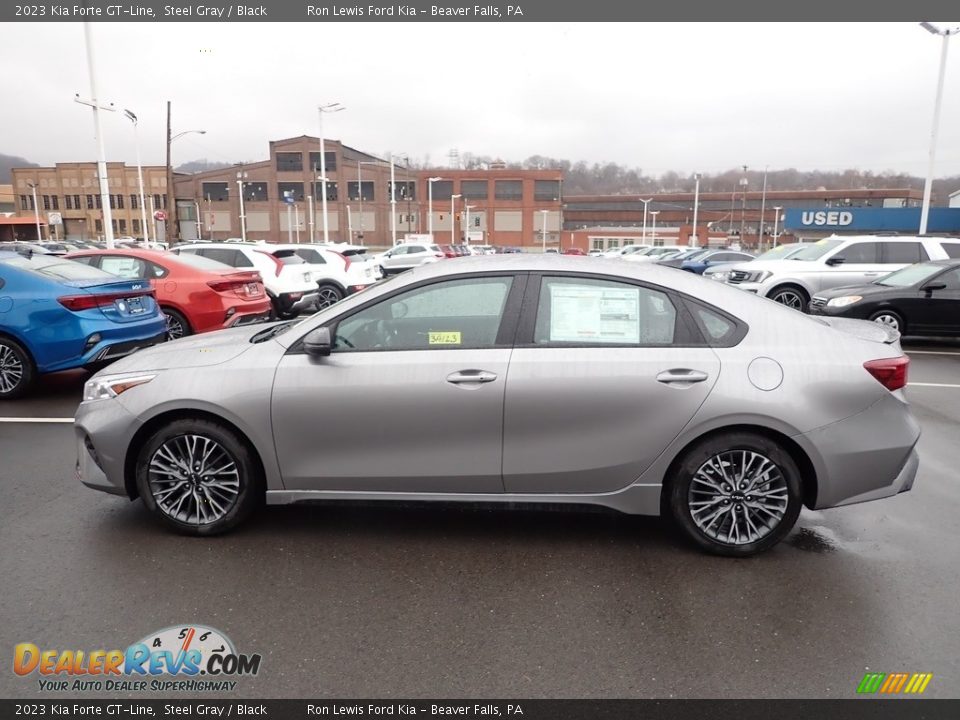 2023 Kia Forte GT-Line Steel Gray / Black Photo #5
